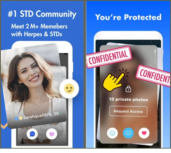 Top Mobile Dating App for Positie Singles with Herpes, HSV, HIV, HPV, Genital warts, hepatitis